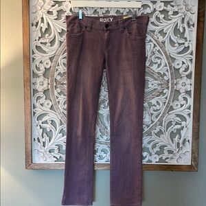 Roxy Gold Coast Super Skinny Purple Jeans Juniors sz 11 EUC